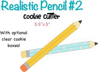 Realistic Pencil | Shorter Cookie Cutter #2