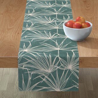 Table Runners: Palm Fronds Fan - Green Table Runner, 72X16, Green