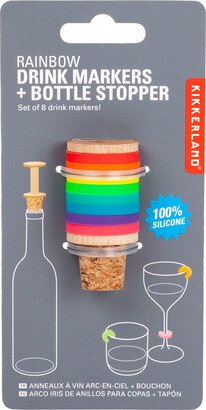 KIKKERLAND Drink Markers & Bottle Stopper Rainbow