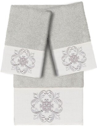 Alyssa 3-Piece Embellished Towel - Light Gray