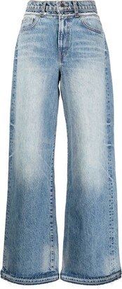 High-Rise Wide-Leg Jeans-AA