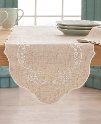 French Perle Embroidered 70 Runner