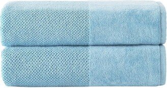 2pc Incanto Turkish Cotton Bath Sheet Set Aqua
