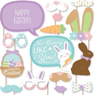 Big Dot of Happiness Spring Easter Bunny - Happy Easter Party Photo Booth Props Kit - 20 Count