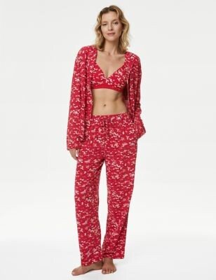 M&S X GHOST Floral Print Pyjama Bottoms