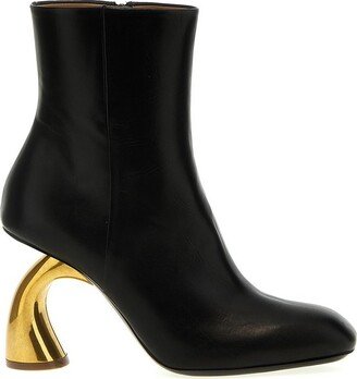 Sculpture Heeled Ankle Boots