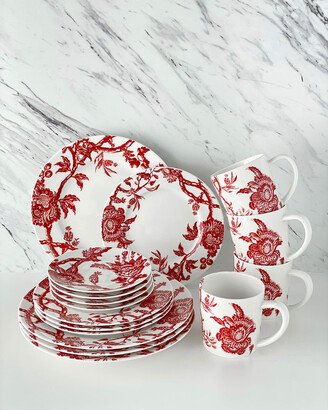 Arcadia Crimson 16-Piece Place Setting Set