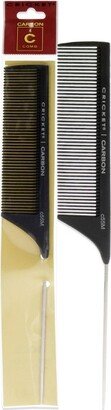 Carbon Comb Seamless Medium Tooth Pattern Metal Rattail - C55M - 1 Pc Comb