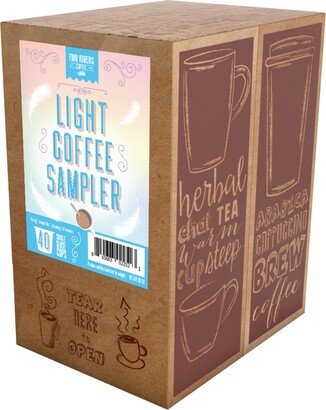 Two Rivers Coffee Light Roast Coffee Pods, 2.0 Keurig, Variety Sampler, 40 Count