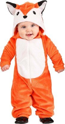 HalloweenCostumes.com 6-9 Months Infant Fox Onesie Costume, Black/White/Orange