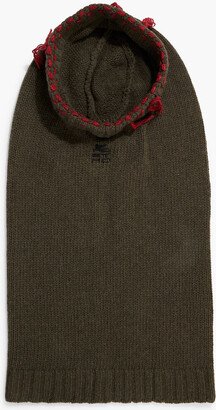 Embroidered wool balaclava