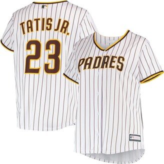 Women's Fernando Tatis Jr. White, Brown San Diego Padres Plus Size Replica Player Jersey - White, Brown