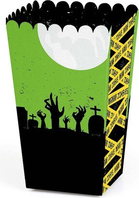 Big Dot Of Happiness Zombie Zone - Halloween or Birthday Party Favor Popcorn Treat Boxes - 12 Ct
