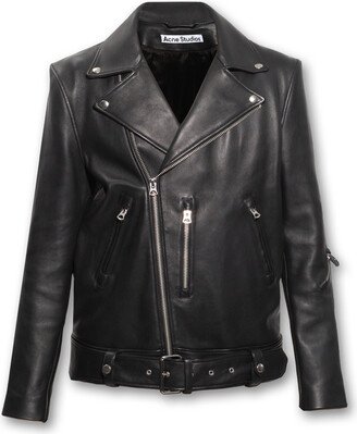 Leather Jacket - Black-AB