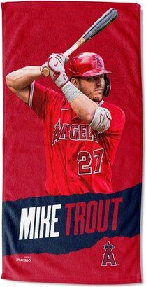 30x60 MLB Los Angeles Angels 23 Mike Trout Player Printed Beach Towel