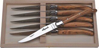 6Pc Olive Wood Knife Set-AA