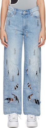 Blue Phoenix Cutout Jeans