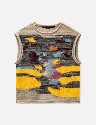 Blotch Intarsia Crew-Neck Vest