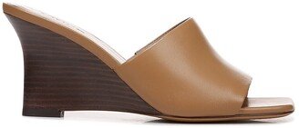 Pia 75MM Leather Wedge Sandals