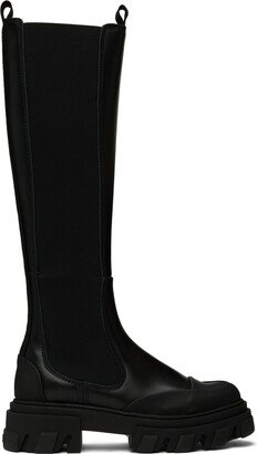 Black Cleated Chelsea Boots