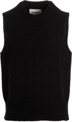 Sleeveless Knitted Vest-AB