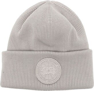 Logo-Patch Ribbed-Knit Beanie-AF