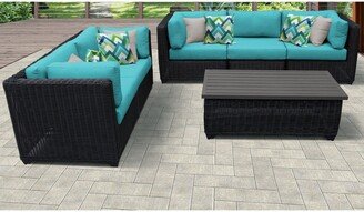 Venice 6 Piece Outdoor Wicker Patio Furniture Set 06f