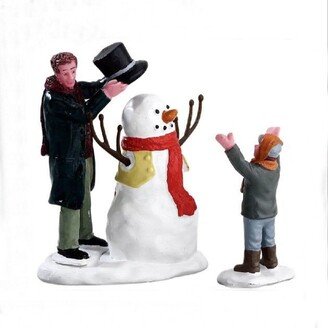 Lemax Sharp-Dressed Snowman Set Of 2 #52352 Christmas Caddington Village Accessories Figurine 2015 New Retail Packaging