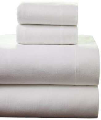 Solid Superior Weight Cotton Flannel Sheet Set, Twin Xl