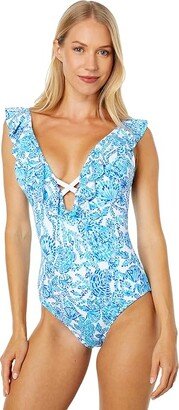 Vivek One-Piece (Turquoise Oasis Shell Me You Love Me) Women's Swimsuits One Piece