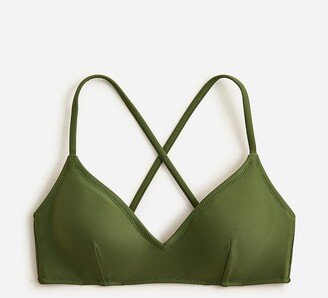 Cross-back french bikini top