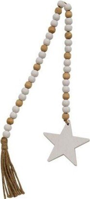 White Star Bead Garland - 3 wide by 23.5 long