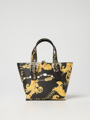 bag in synthetic leather with Baroque print