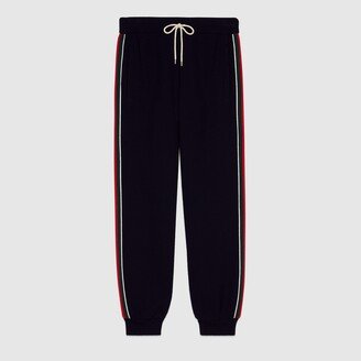 Wool jersey jogging pant with Web