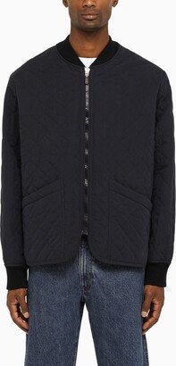 Dark navy quilted bomber jacket