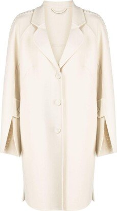 Notched-Lapels Wool Coat-AC