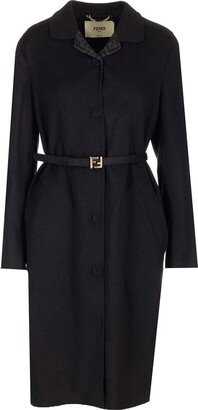 Belted Single-Breasted Midi Coat-AA