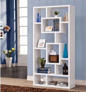 Fantastic Geometric Cubed Rectangular bookcase, White