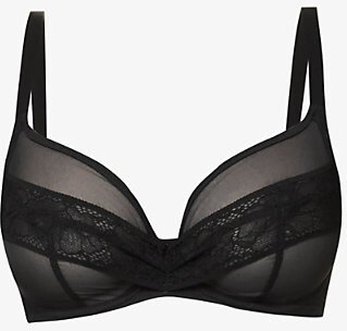 Womens Noir Elix Nudite Underwired Stretch-lace bra