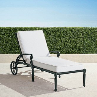 Carlisle Chaise Lounge with Cushions in Onyx Finish