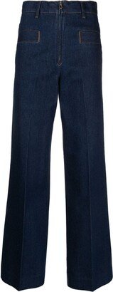 High-Waist Wide-Leg Jeans-AZ