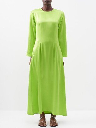 Jodie Long-sleeved Silk Maxi Dress