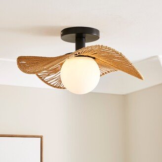 Dunelm Dhana String Semi Flush Ceiling Fitting Brown