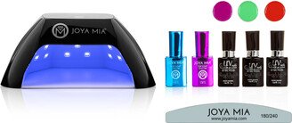 Joya Mia Gel Polish Nail Starter 7-Piece Kit with LED Lamp and 3 Colors - NE2, NE5, NE7