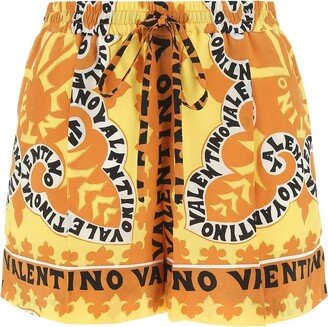 Logo Printed Drawstring Shorts-AN