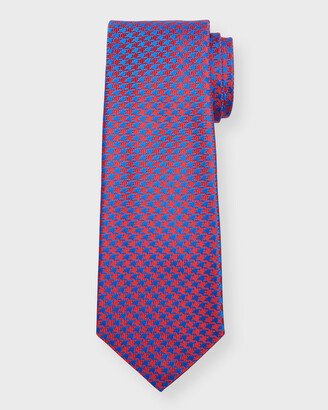 Men's Houndstooth Silk Jacquard Tie