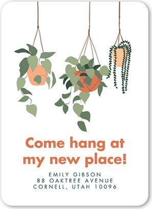 Moving Announcements: Hang Out Moving Announcement, White, 5X7, Matte, Signature Smooth Cardstock, Rounded