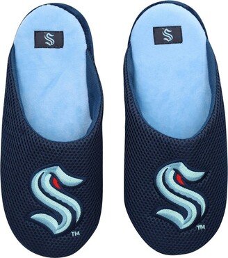 Men's Foco Seattle Kraken Big Logo Colorblock Mesh Slippers
