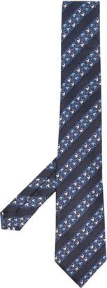 Logo Patch Geometric-Patterned Tie