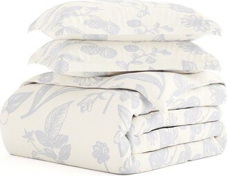 HOMESPUN Premium Ultra Soft Garden Pattern 3-Piece Duvet Cover Set